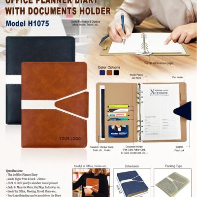 Office Planner Diary with Document Holder